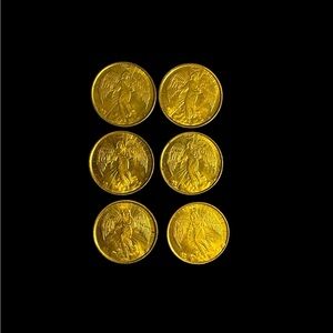 6 Guardian Angel Gold Coins Set